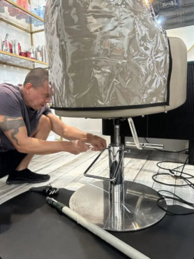Assembling Furniture For A Hair Salon